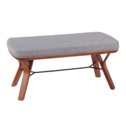 42" Folia Wood Bench - LumiSource -Baxton Studio Shop GUEST fc9fecc3 aeb7 43de b9da bbc1caddb02f