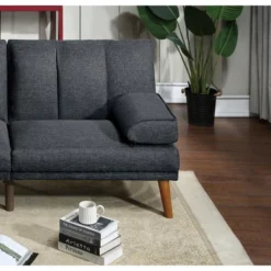 71'' Convertible Polyfiber Sofa Bed With Patterned Cushion And Solid Wood Legs 18 71'' Convertible Polyfiber Sofa Bed With Patterned Cushion And Solid Wood Legs -Baxton Studio Shop GUEST fccd259d c8d4 443b 8543 19fc912b3829