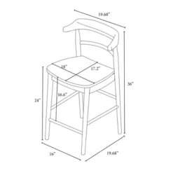 Kaysville Curved Back Wood Counter Height Barstool - Threshold™ Designed With Studio McGee 15 Kaysville Curved Back Wood Counter Height Barstool - Threshold™ Designed With Studio McGee -Baxton Studio Shop GUEST fd10f3f7 c840 492c 99c3 22fe1ea36f2d