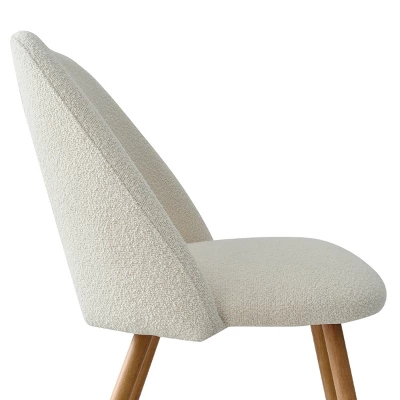 Edwin Boucle Dining Chair Set Of 6,Modern Kitchen Dining Room Chairs With Curved Round Backrest,Boucle Chairs With Oak Metal Legs -Maison Boucle 7 Edwin Boucle Dining Chair Set Of 6,Modern Kitchen Dining Room Chairs With Curved Round Backrest,Boucle Chairs With Oak Metal Legs -Maison Boucle - Image 7