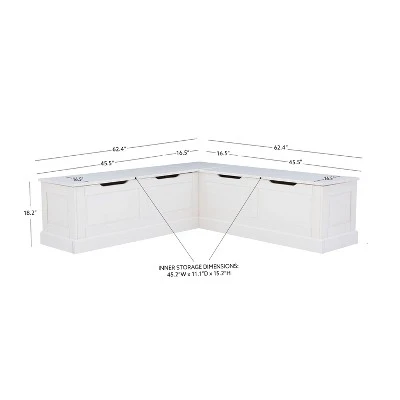 Tobin Backless Corner Breakfast Nook - Linon 19 Tobin Backless Corner Breakfast Nook - Linon - Image 19
