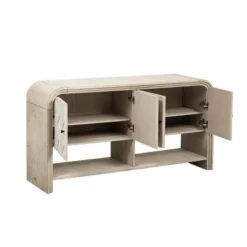 Elegant Console Table With Woven Wood Slats And Solid Wood Veneer, Versatile Entryway Table Sofa Table For Hallway, Living Room - ModernLuxe -Baxton Studio Shop GUEST fd5c25dd bddb 4559 b6d7 d33b3a29b81d