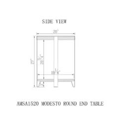 20" Modesto Diameter Round End Table Brown - Alaterre Furniture -Baxton Studio Shop GUEST fd5dd637 bac8 46ea a884 02a2db29eeaf