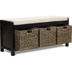 Griffin Storage Bench Black - ClickDecor -Baxton Studio Shop GUEST fd8f9e22 7c77 4974 93c1 8214d7dd14e4