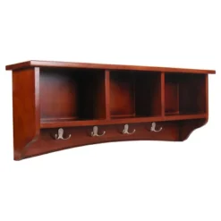 Shaker Cottage Coat Hooks With Storage - Alaterre Furniture -Baxton Studio Shop GUEST fddbc614 822f 4828 828e 6d49126ca983