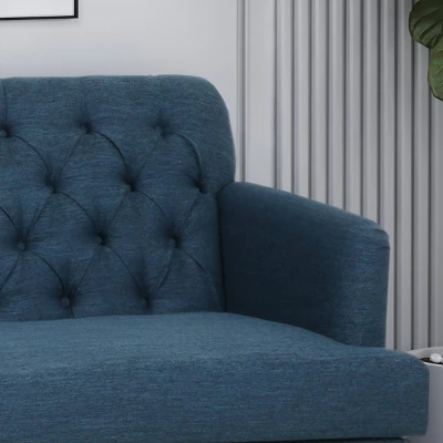 Postwick Contemporary Tufted Sofa Navy Blue - Christopher Knight Home 2 Postwick Contemporary Tufted Sofa Navy Blue - Christopher Knight Home - Image 2