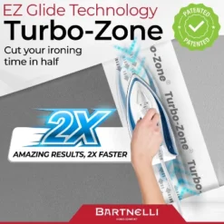 Bartnelli Patented 54"x15" Ironing Board Cover, Scorch-Resistant, Park & Turbo Zone, Gray -Baxton Studio Shop GUEST fdfa764e 4d39 4d53 9799 a7ee3c5faa21