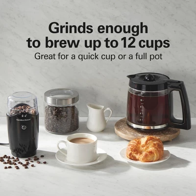 Hamilton Beach Coffee Grinder Black - 80410: Electric Blade Grinder For Coffee Beans, Medium Grind, 12 Cup Capacity 2 Hamilton Beach Coffee Grinder Black - 80410: Electric Blade Grinder For Coffee Beans, Medium Grind, 12 Cup Capacity - Image 2