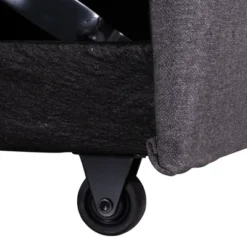 87.4"W Modern L-Shaped Sectional Sofa, Elegant Upholstered Sleeper Sofa Bed With Storage Chaise & 2 Throw Pillows, Gray - ModernLuxe -Baxton Studio Shop GUEST fe1c2509 01a9 4523 aa53 ca8e01cdf1e2