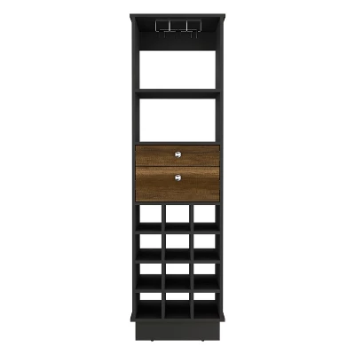 Gulches 12 Bottle Wine Cabinet With Built In Racks, 2 Drawers, 1 Shelf, 24'' Top Decor Not Included 5 Gulches 12 Bottle Wine Cabinet With Built In Racks, 2 Drawers, 1 Shelf, 24'' Top Decor Not Included - Image 5