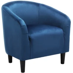 Yaheetech Velvet Club Accent Arm Chair Upholstered Barrel Chair -Baxton Studio Shop GUEST ff48bead 9b56 4c0a 9983 fd4bea55ff06