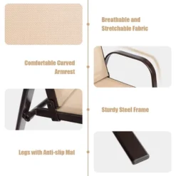 Costway 2PCS Patio Chairs Deck Yard W/Armrest Brown/Beige/Gray 18 Costway 2PCS Patio Chairs Deck Yard W/Armrest Brown/Beige/Gray -Baxton Studio Shop GUEST ff4de508 a840 445c 9aef 59cdd8197b70