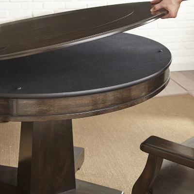 Rudy Dining And Game Table Walnut - Steve Silver Co. 2 Rudy Dining And Game Table Walnut - Steve Silver Co. - Image 2