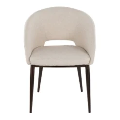 LumiSource Renee Noise Fabric Air Chair Copper Metal/Cream -Baxton Studio Shop GUEST ff9031f1 7ccc 45b4 95bb cfd359fc4805