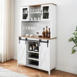 Whizmax Farmhouse Bar Cabinet With Sliding Barn Door For Kitchen, Dining Room 19 Whizmax Farmhouse Bar Cabinet With Sliding Barn Door For Kitchen, Dining Room -Baxton Studio Shop GUEST ffb6e6fd a889 4aaf bb83 7f7bdffcf0a6
