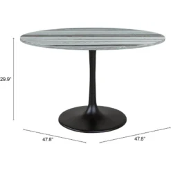 47.2" Stephanie Round Marble Dining Table Gray - ZM Home -Baxton Studio Shop GUEST ffea5cf0 ab26 4392 8e08 1774872749ef