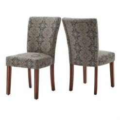 Set Of 2 Reeves Print Parsons Dining Side Chairs Damask - Inspire Q -Baxton Studio Shop GUEST fff3772a 302c 4d92 b6d8 d572a9d30ef4